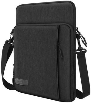 MoKo 12.9 Inch Tablet Sleeve Bag Carrying Case with Pockets Fits 13 Inch New iPad Pro M4 & Air M2 2024, iPad Pro 12.9 M2&M1, Surface Laptop Go 12.4", Galaxy Tab S8+/S9+ 12.4", Black & Gray