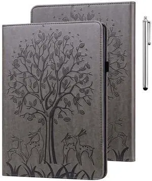 ALILANG Kindle Fire Max 11 Case (2023), PU Leather Card Slot Shockproof Smart Cover for Tablet - Gray