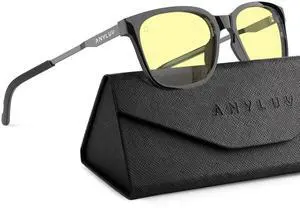 ANYLUV Blue Light Glasses for Men, Computer Gaming Glasses men, Stylish Anti Eyestrain Blue Light Blocking Glasses Men
