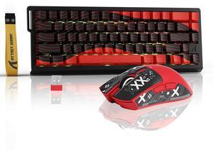 ATTACK SHARK X68HE PRO Rapid Trigger Wireless Gaming Keyboard and X11 Mouse, 8K Polling Rate,Hall Effect Magnetic Switch Keyboard, Tri-Mode Mouse with Magnetic Charging Dock, 22000 DPI for PC Mac