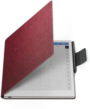 Ayotu Case for Remarkable Paper Pro, Mosaic Weave Book Folio with Pen-Buckle, Smart Magnetic Cover for Remarkable Paper Pro 11.8" Color Tablet Only, Bundle with Premium Membership (Burgundy)