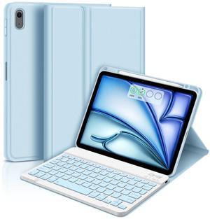 Bettdow for iPad Air 6 11 inch 2025 M3/2024 M2 Keyboard Case,iPad Air 5th/4th 10.9 inch Gen 2022/2020-Detachable iPad Keyboard Case with Pencil Holder,Wireless Keyboard for iPad 10.9" & 11"-Blue