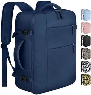Capolo Travel Backpack for Women Men Waterproof Laptop Backpack Airlines Approved Carry On Backpack Bag Computer Backpack for Business, Work, Traveling Fits 17 Inch Laptop(Dark Blue)