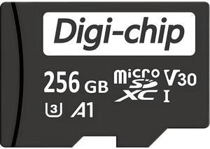 Digi-Chip 256GB Micro SD Memory Card for Tapo Cameras, Class 10 UHS-1 V30 Video High Speed Tapo Camera Memory Card for Wi Fi Security Cameras