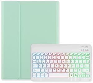 Backlit Keyboard Case for iPad 9th Gen/8th Gen/7th Gen 10.2 inch 2021/2020/2019, iPad Pro 10.5"/iPad Air 3rd Gen Case with Keyboard Backlight Detachable keyboard Cute Candy Color Case ,MintGreen+White