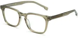 Dollger Blue Light Blocking Glasses For Woman Men Square Rectangle Computer BlueLight Glasses Non-Prescription Glasses Beige