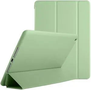 DuraSafe Cases for iPad Mini 4 7.9 Inch 2015 [ Mini 4th Gen ] A1538 A1550 MK6K2LL/A MK6J2LL/A MK6L2LL/A Smart Trifold Lightweight Soft Silicone TPU Back Case - Tea Green