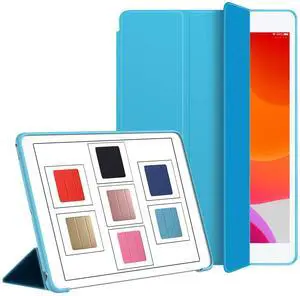 DuraSafe Cases for iPad 10.2 Inch 9 8 7 2021 2020 2019 [iPad 9th / 8th / 7th Gen ] A2197 A2270 A2602 MK2K3LL/A MK2L3LL/A MYLC2LL/A Soft Silicone TPU Back Case with Honeycomb Pattern - Sky Blue