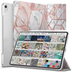 DuraSafe Cases for iPad Air 4 5 6 11 2020 2022 2024 Gen 10.9/11 Case A2588 A2589 A2591 MM9N3LL/A MM9E3LL/A MM9D3LL/A MME23LL/A MM9C3LL/A MM9F3LL/A A2316 MYFQ2LL/A MYFM2LL/A MYFR2LL/A - Marble Pink