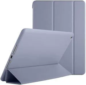 DuraSafe Cases for iPad Mini 4 7.9 Inch 2015 [ Mini 4th Gen ] A1538 A1550 MK6K2LL/A MK6J2LL/A MK6L2LL/A Smart Trifold Lightweight Soft Silicone TPU Back Case - Purple