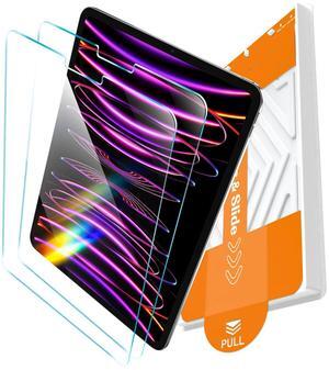 EZ-GLAZ-2 Pack for iPad Pro 12.9", 6th 5th 4th 3rd Generation (2022/2021/2020/2018) Screen Protector, 9H+ Hardness 12FT Military Grade Shatterproof Long Durable Tempered Glass Film with Flawless Fit B