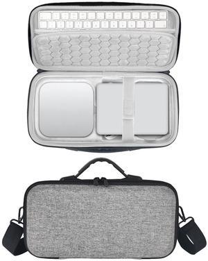 Carrying Case Compatible with 2024 Mac Mini M4/M4 Pro Accessories, Portable Protective Hard Travel Case Organizer Storage Bag for Mac Mini M4 Magic Keyboard, Mouse, Trackpad, Cables, Waterproof