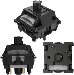 Gateron Oil King Ghost Pro Switches,48gf 5-Pin RGB SMD Dual-Stage Spring Pre-Lubed Linear Switch for MX Mechanical Gaming Keyboard(108Pcs)