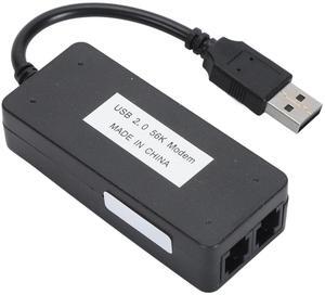 RJ11 Port USB 56K External Data Modem, Caller ID Support, Anti Thunder, Computer Laptop Fax Modem for,