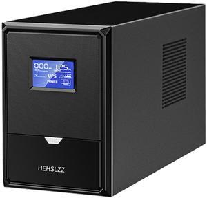 HEHSLZZ Ups Battery Backup and Surge Protector,Computer Uninterruptible Power Supply Units,Battery Backup Intelligent LCD,Uninterruptible Power Supply,Battery Backup for Computer 1500VA/900W