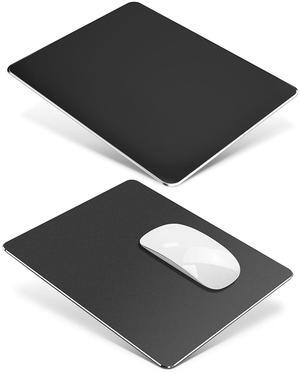 HONKID Hard Metal Mouse Pad for Desk, Aluminum Solid Mouse Pad for Magic Mouse and MacBook Pro/Air with Stable Rubber Base, Firm Mousepad for Travel and Home Office