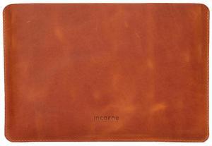 INCARNE Leather Laptop Case 16 inch Compatible with MacBook Pro 16 inch Sleeve, Laptop Case Made for MacBook Pro 16", Genuine Leather, Cognac