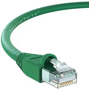 InstallerParts Ethernet Cable CAT6A Cable UTP Booted 35 FT - Green - Professional Series - 10Gigabit/Sec Network/High Speed Internet Cable, 550MHZ