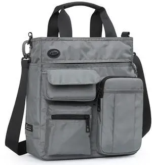 IX INOXTO Mens Messenger Bag Laptop Shoulder Bag Computer Work Office Bag Waterproof Briefcases for Travel Work (grey)