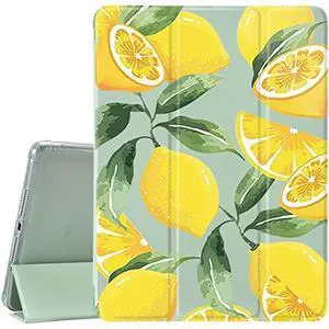 JOYLAND Pad Case Lemon Green Case for iPad 10.9" Air 4 2020/Air 5 Cute Cute Fruit Anti-Scratch Shockproof with Pencil Holder Smart Trifold Stand Case(Model Number: A2325/A2588)
