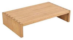 KIRIGEN Monitor Stand Wooden -Desk Stand Wood for Computer/Laptop/TV Printer - Monitor Arms & Stands Desk Riser for Office Organizers - Desktop Workspace Platforms Stands (39,Natural)