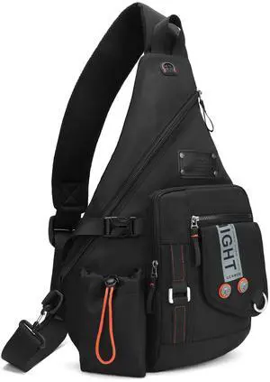 LAMMOK Large Sling Backpack, Sling Chest Bag Shoulder Crossbody Daypacks Fits 14.1-Inch Laptop for Travel Outdoor Men Women