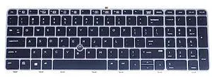LeFix Backlit Keyboard for HP EliteBook 755 G3 850 G3 850 G4 ZBook 15u G3 G4 with Pointing Stick,Silver Keyboard Trim Assembly,US Standard Layout