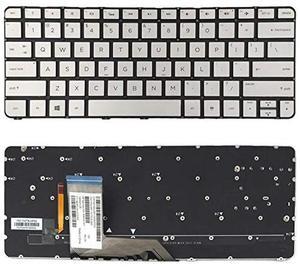 LXDDP Laptop Replacement Keyboard for Backlit HP Spectre X360 13-4000 13-4001DX 13-4002DX 13-4003DX 13-4005DX 13-4013DX 806500-001 Silver US Layout