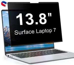 LUSA DESIGN 13.8 Inch Magnetic Privacy Screen for Microsoft Surface Laptop 7, Removable Anti Glare Screen Protector, Blue Light Computer Filter, Anti Spy Easy Install