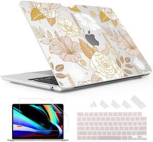 May Chen Compatible with M4 MacBook Air 15 inch Case 2025 2024 2023 Release A3241 A3114 A2941 M2 M3 Chip, Surface Hard Shell Case for MacBook Air 15.3" with Retina Display, Aesthetic Flower