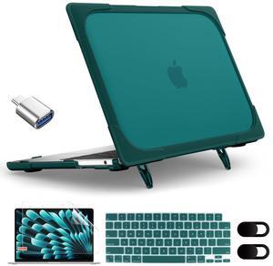 MEEgoodo Case for MacBook Air 15 inch 2025 2024 2023, Case Fit Model (A3241/A3114/A2941) with M4/M3/M2 Chip, Laptop Hard Shell with Heavy Duty Rugged Shockproof, Teal