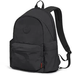 mixi Outdoor Lightweight Backpack Casual Carry On Laptop Backpack Travel Bookbag for Women Men, Water Resistant Durable Hiking Bag for Camping Weekender Sports College Work, 17 Inch, Black