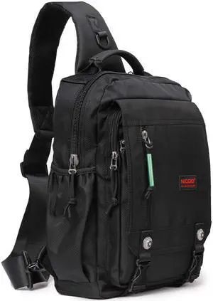 NICGID Sling Bags Chest Shoulder Backpacks, 13.3'' Laptop Backpack Crossbody Messenger Bag Travel Outdoor Men Women