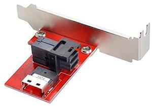 NFHK PCI-Express 4.0 Slimline SAS SFF-8654 to HD SFF-8643 PCBA Female Adapter with Bracket
