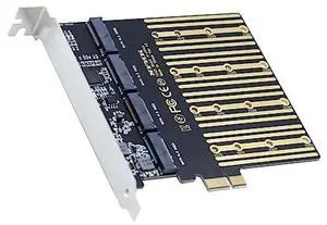 NFHK Four SATA NGFF Key B+M SSD to PCI-E 1x Mainboard Desktop Adapter Converter SSD Card ASM1064 2280