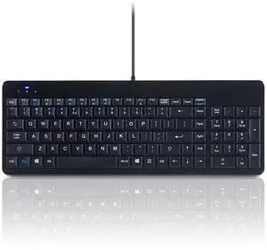 Perixx PERIBOARD-220H US, Wired Compact USB Keyboard with 2 Hubs - Build-in Numeric Keypad - Black - US English Layout, (11506)