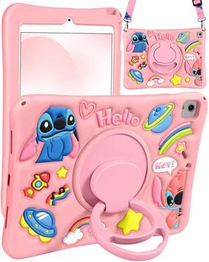 Petonist for iPad 5th/6th Gen, for iPad Air 1st/2nd Gen, for iPad Pro 9.7 '' Case - Cute Cartoon 3D for Women Girls Girly Soft Silicone Kickstand Case for iPad 5/6, Air 1/2, Pro 9.7 with String, PK