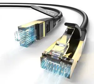 Cat8 Ethernet Cable Gigabit 40ft,High-Speed 40Gbps 2000Mhz High Speed Gigabit SFTP LAN Network Internet Cables with RJ45 Gold Plated Connector for Use of Smart Office Smart Home System iOT Gaming