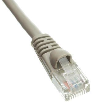 QualConnect Cat5e Gray Ethernet Patch Cable, Snagless/Molded Boot, 100 ft