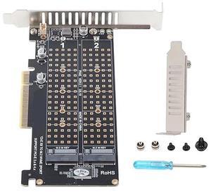 Adapter Card NVME to PCIE X8 32Gbps Expansion Card, PCB Hard Drive Reader, Supports 2 M Key, Computer Accessories, for