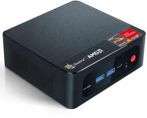Beelink Mini PC AMD Ryzen 5 5500U (up to 4.0GHz, 6C/12T), Mini Computers 16G DDR4 RAM 500GB M.2 2280 NVME SSD, 4K Triple Display/WiFi6/BT5.2/2.5G LAN