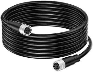 VHBW 16FT Boat Ethernet Cable for Humminbird 720073-5, Compatible with Helix 7, 8, 9, 10, 12, 15, Apex, Solix, Onix Models, Black