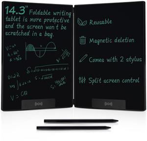 LCD Writing Tablet for Adults: 14.3 Inch Fold Screen Reusable Digital Notepad Portable Use in Home School Office Teaching