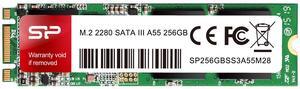 Silicon Power 256GB A55 M.2 SSD (SLC Cache For Speed Boost) SATA III Internal Solid State Drive 2280 (SU256GBSS3A55M28AB)