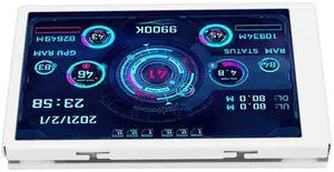 Computer Temp Monitor, 320x480 Mini Screen PC Sensor Panel Display for Office (White)