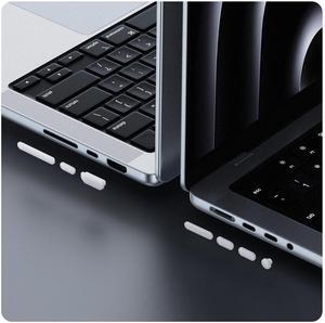 Soonjet Compatible for MacBook Pro 14 inch Case & 7PCS Anti Dust Port Plugs Cover