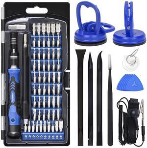 STREBITO Precision Screwdriver Set 79-Piece + 2-Piece Suction Cups LCD Screen Remover For Computer, iPhone, Laptop, Cell Phone, Macbook, PS4/5, Tablet Electronics Repair