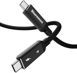 Starinnox 10Ft Thunderbolt 4 USB4 Cable, 40Gbps Data Transfer, 8K HD Display, 240W Fast Charging, Compatible with Thunderbolt 3/4 & USB-C Devices (3m)
