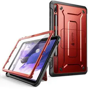 SUPCASE Unicorn Beetle Pro Series Rugged Full Body Protective Case for Samsung Galaxy Tab S7 FE 12.4 inch (2021), Ruddy