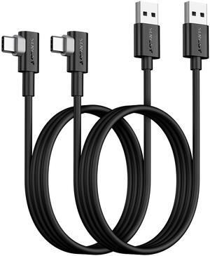 SUNGUY USB C Cable Right Angle 3FT, 10-Pack 90 Degree 3A USB 2.0 Fast Charging & Data Sync Cable Compatible with Samsung Galaxy S21 S20 S10 Plus, Note 20 10, Moto G7 G8, LG V50 V40 G8 G7